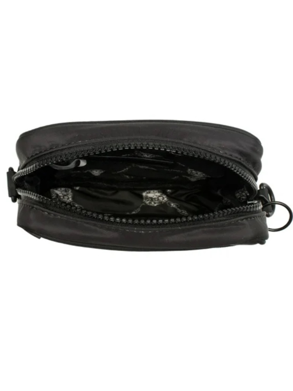 Ed Hardy New Black Crossbody Bag with Red Heart Skull Graphic - Picture 3 of 4